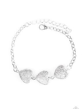 paparazzi silver heart bracelet